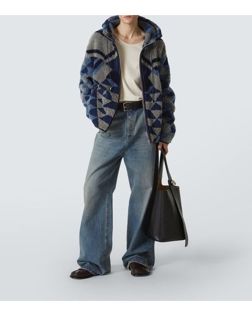 Loewe Jacke Aus Teddyfleece in Blue für Herren
