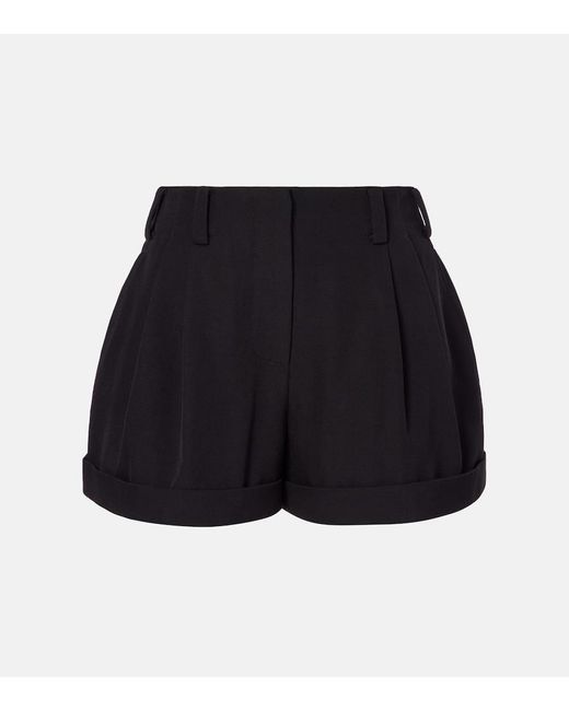 Short Plisse Grain De Poudre En Laine Givenchy en coloris Black