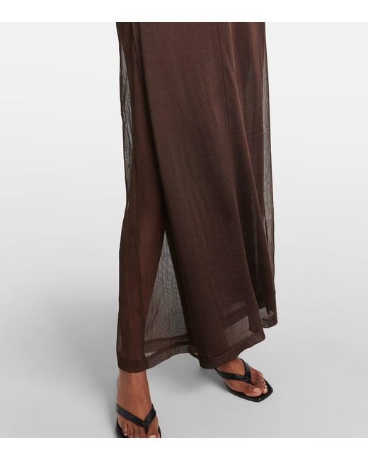 Lemaire Brown Semi-Sheer Maxi Dress