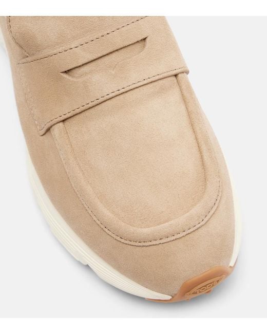 Tod's Natural Runner Suede Mules