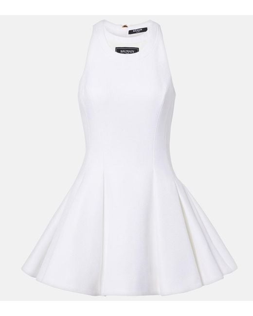 Balmain White Short Dresses