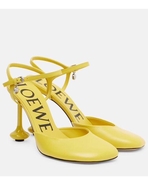 LOEWE レザー トイ パンプス90◆イエロー Loewe Toy 90 Leather Pumps in Yellow | Lyst