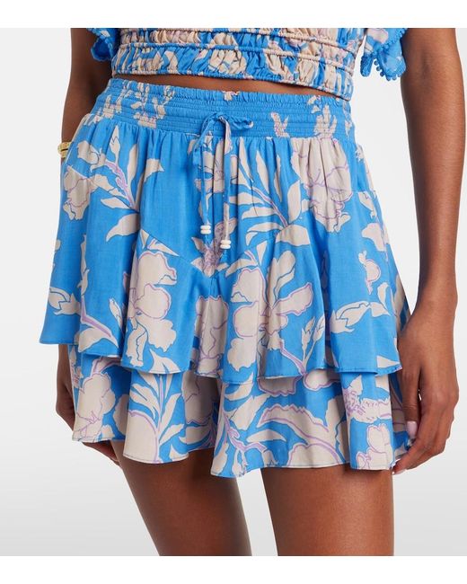 Poupette Blue Thalia Floral Shorts