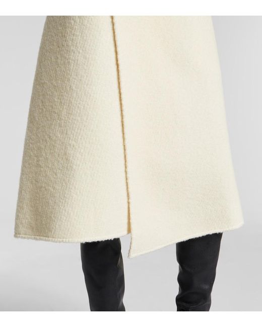 Proenza Schouler White Bodhi High-Rise Wool-Blend Boucle Wrap Skirt