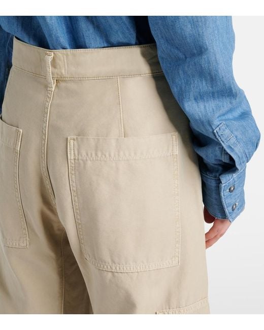 Citizens of Humanity Natural Marcelle Mid-Rise Cotton Twill Cargo Pants