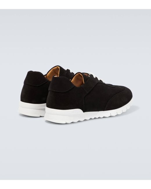 Kiton Black Suede Sneakers for men