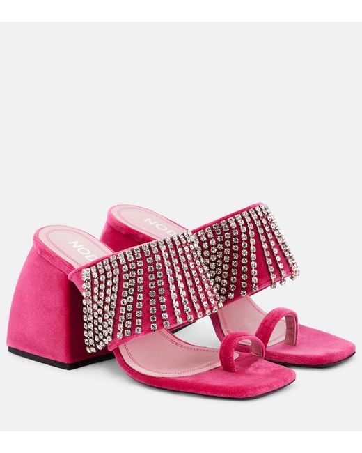 NODALETO Pink Bulla Preston Leather Sandals