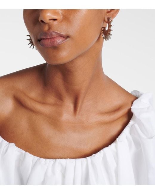 Jacquemus White Hippocampe Earrings