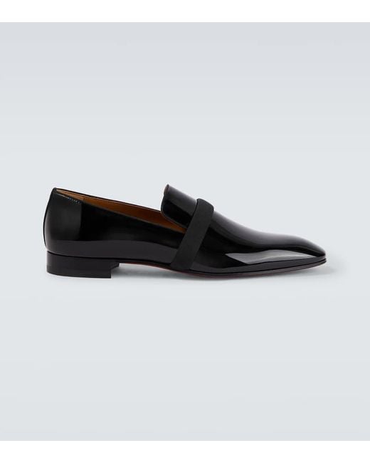 Christian Louboutin Black Dandydeco Patent Leather Loafers for men