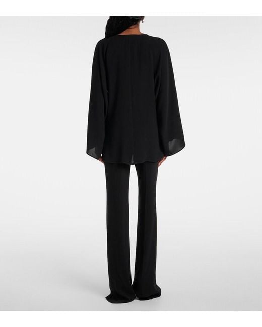 Max Mara Black Umile Cady Blouse