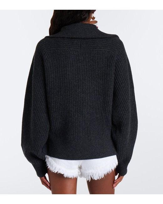 Isabel Marant Black Miranda Wool And Cashmere Polo Sweater