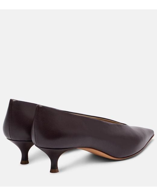Le Monde Beryl Brown Pumps Babouche Aus Leder