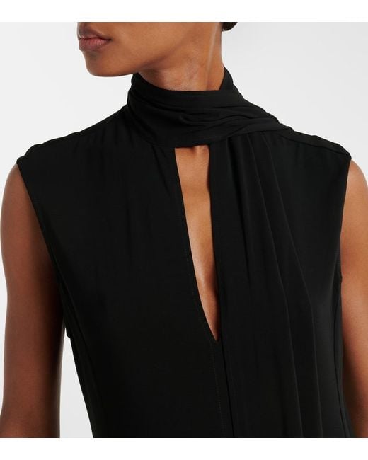 Robe Longue Avec Echarpe Plan C en coloris Black