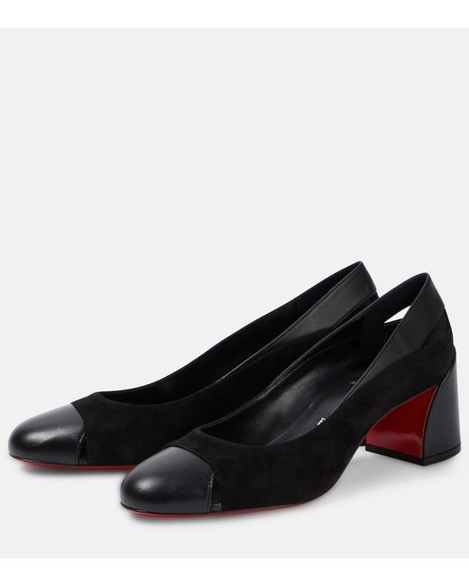 Christian Louboutin Black Miss Duvette Leather Pumps