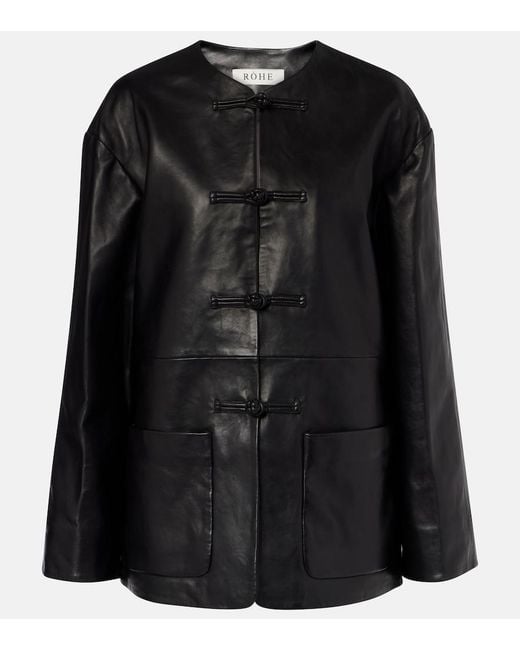 Rohe Black Leather Jacket
