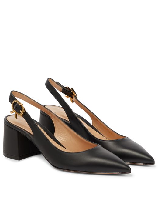 Gianvito Rossi Ribbon Sling 55 Slingback Pumps in Black Lyst
