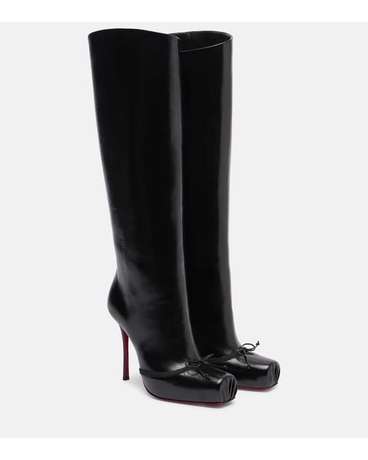 Christian Louboutin Black Stiefel Cassia Nodo Botta 100 Aus Leder