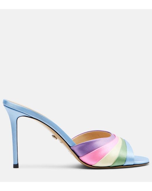 Mach & Mach Blue Gradient 95 Satin Mules
