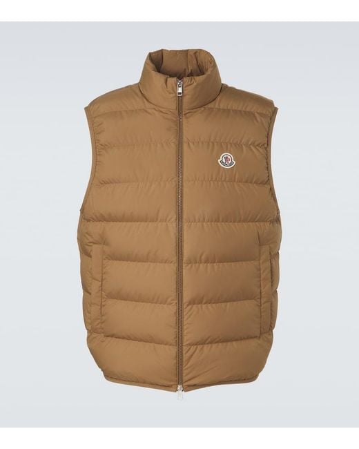 Moncler Brown Contrin Down Vest for men