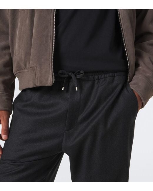 Agnona Black Virgin Wool Slim Pants for men