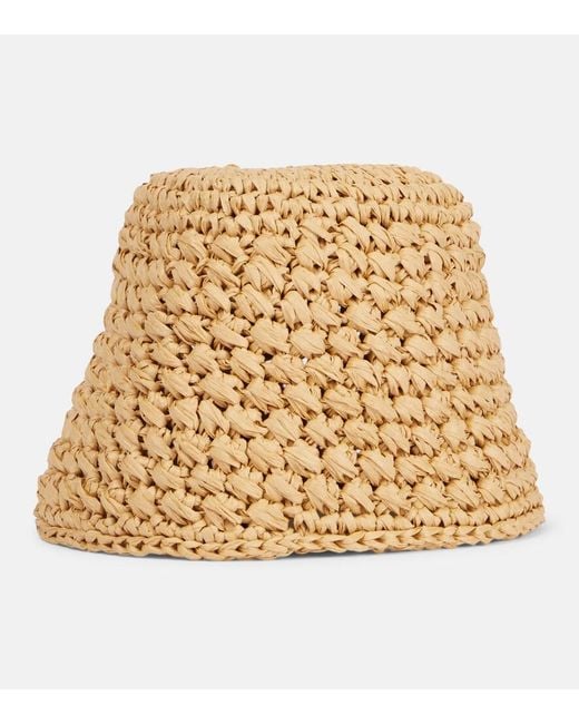 Loro Piana Metallic Jasmine Raffia Bucket Hat
