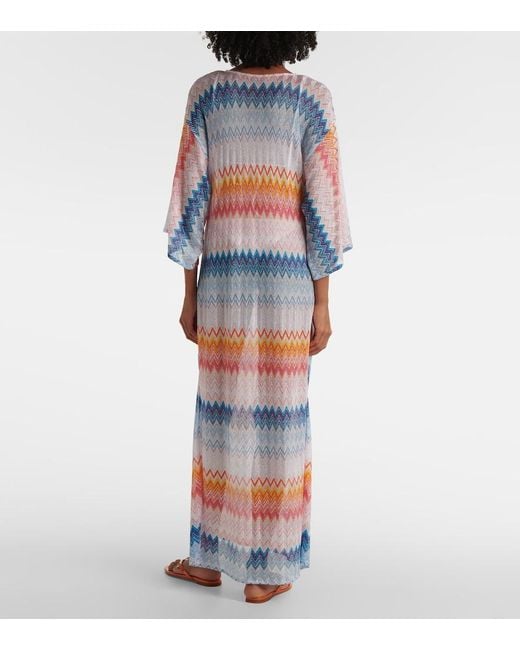 Missoni Blue Ombre Knitted Beach Cover-Up