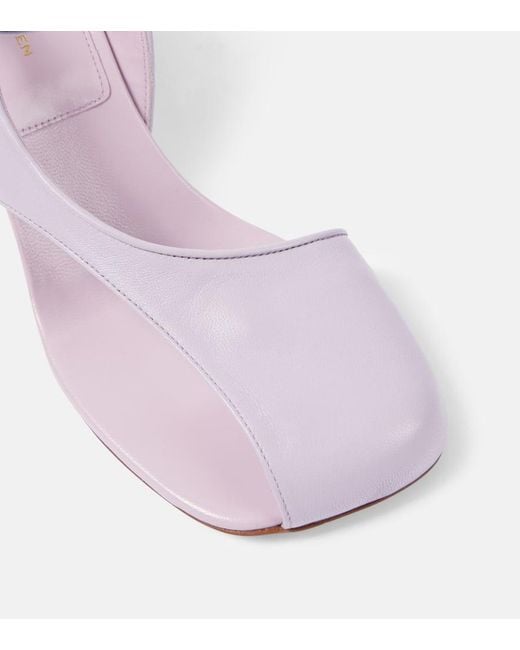 Dries Van Noten 75 Leather Sandals in Purple | Lyst