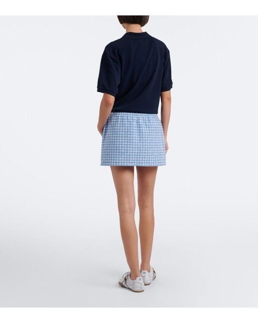 Miu Miu Blue Gingham Miniskirt