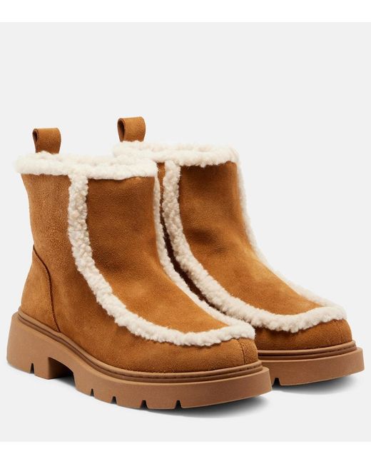 Inuikii Brown Biker Suede Snow Boots