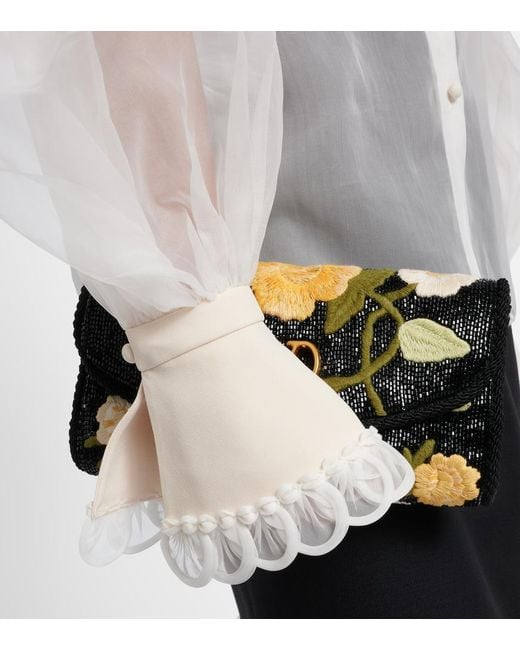 Valentino White Sheer Silk Organza Blouse