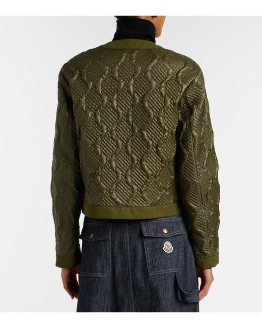 Moncler Green Libellule Quilted Down Jacket