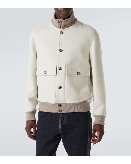 Chaqueta De Lana Brunello Cucinelli de hombre de color White