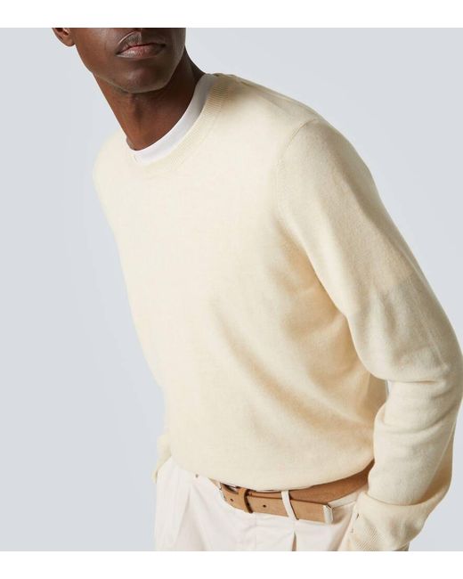 Brunello Cucinelli Pullover Aus Kaschmir in Natural für Herren