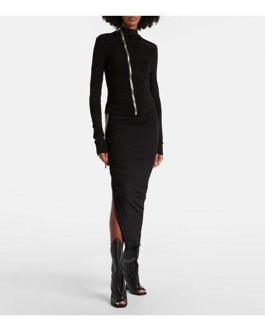 Rick Owens Black Lilies Gary Jersey Jacket
