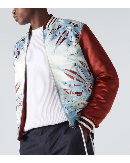 Gucci Red Printed Bomber Jacket for men