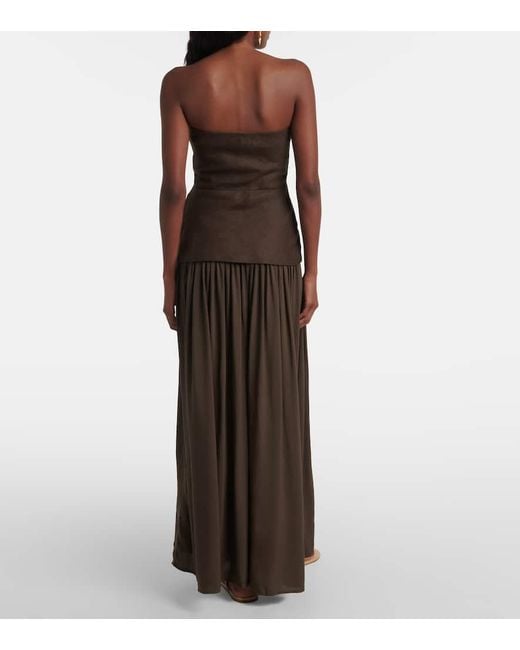 Abito Lungo Hedy di Faithfull The Brand in Brown