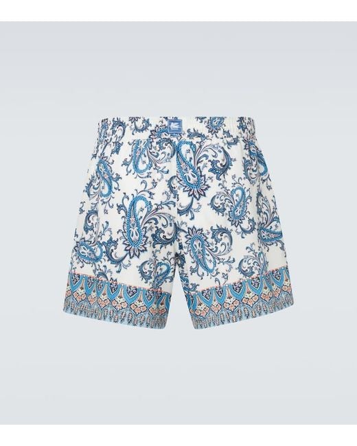 Etro Bedruckte Badehose in Blue für Herren