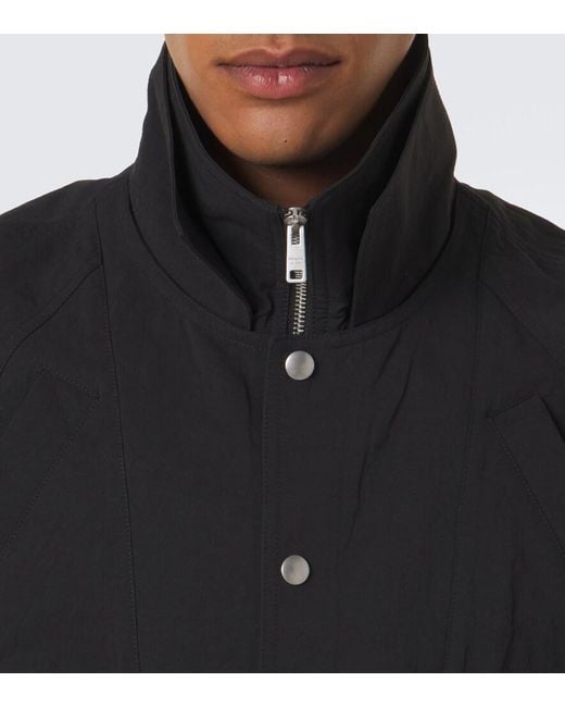 Prada Black Re-Nylon Cropped Cape for men