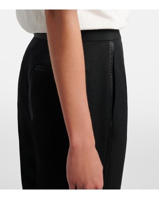 The Row Blue Trino Wool Straight Pants