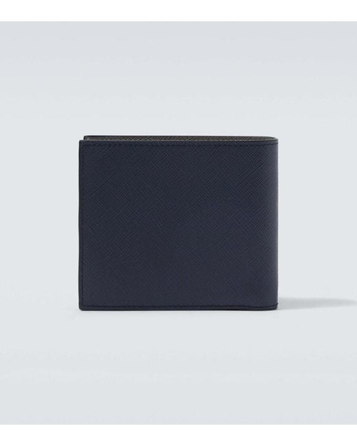 Prada Blue Saffiano Leather Wallet for men