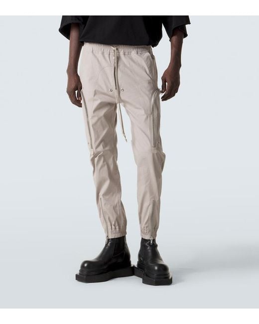 Rick Owens Natural Bauhaus Cotton-Blend Poplin Cargo Pants for men