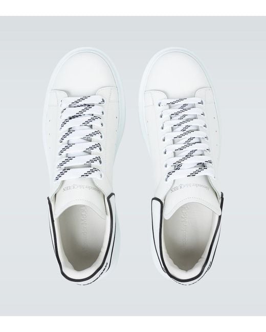 McQueen Metallic Oversized Leather Sneakers for men