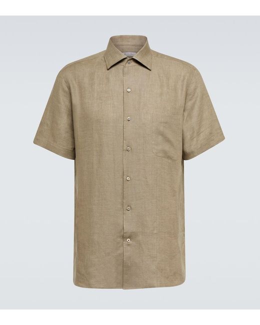 Camicia Da Bowling Andre di Loro Piana in Natural da Uomo