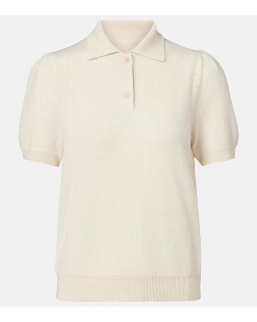 Jardin Des Orangers White Cashmere Polo Sweater