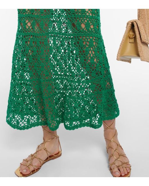 Robe Longue En Crochet De Coton Anna Kosturova en coloris Green