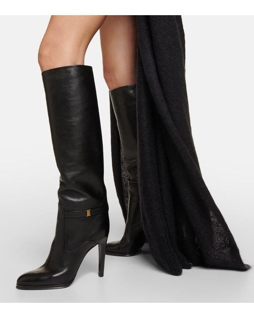 Saint Laurent Black Diane Boots