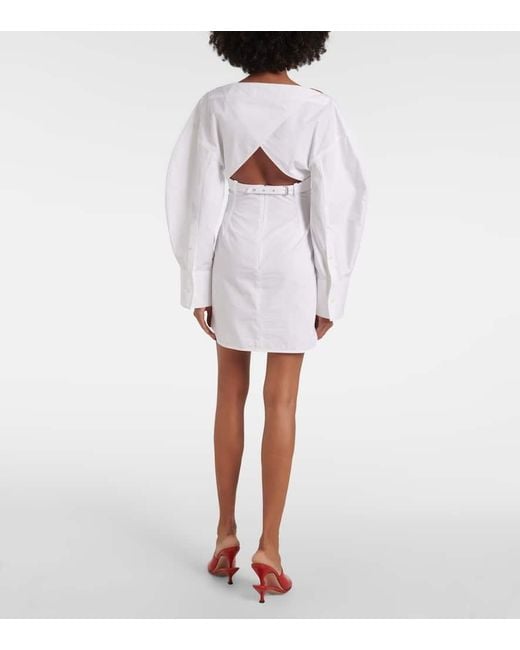 Jacquemus White La Robe Chemise Casaco Dress