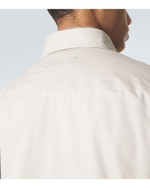 Zegna Natural Cotton-Blend Overshirt for men