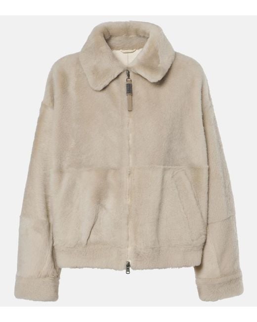 Brunello Cucinelli Natural Shearling Jacket