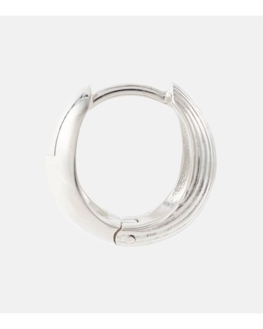 Sophie Buhai White Reversible Sterling Silver Hoop Earrings